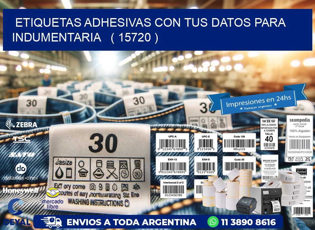 ETIQUETAS ADHESIVAS CON TUS DATOS PARA INDUMENTARIA   ( 15720 )