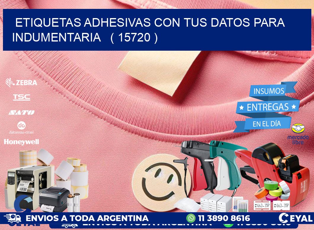 ETIQUETAS ADHESIVAS CON TUS DATOS PARA INDUMENTARIA   ( 15720 )