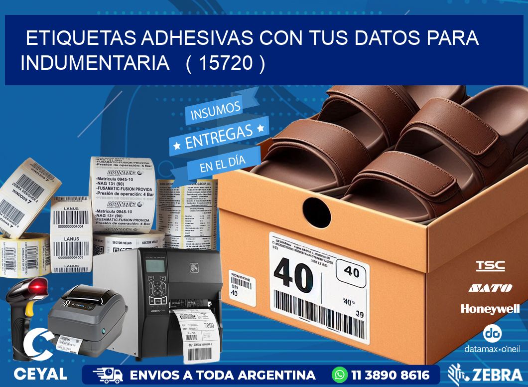ETIQUETAS ADHESIVAS CON TUS DATOS PARA INDUMENTARIA   ( 15720 )
