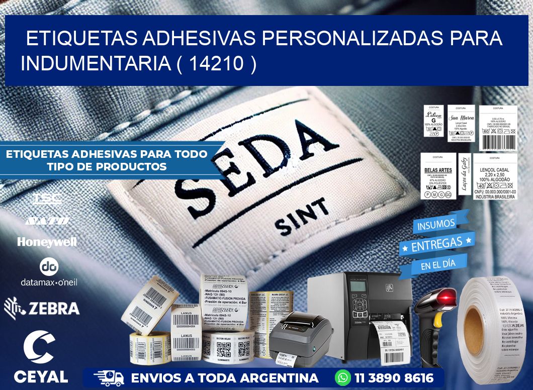 ETIQUETAS ADHESIVAS PERSONALIZADAS PARA INDUMENTARIA ( 14210 )