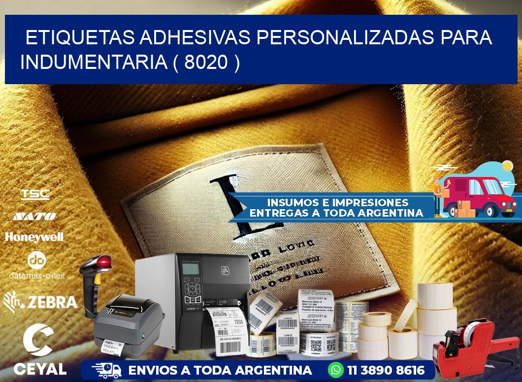 ETIQUETAS ADHESIVAS PERSONALIZADAS PARA INDUMENTARIA ( 8020 )