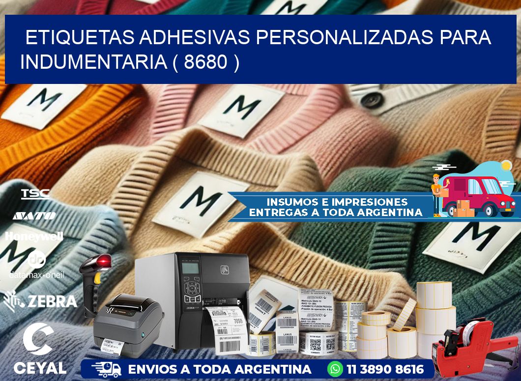 ETIQUETAS ADHESIVAS PERSONALIZADAS PARA INDUMENTARIA ( 8680 )