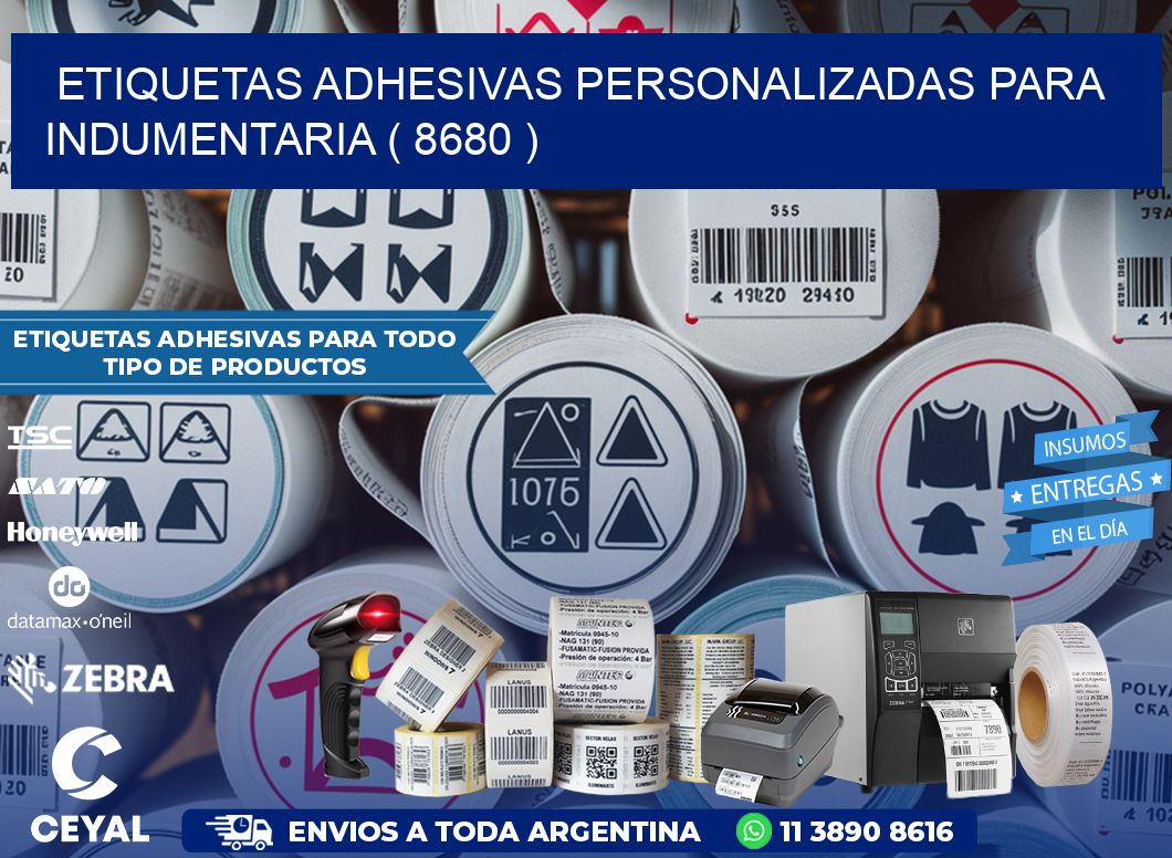 ETIQUETAS ADHESIVAS PERSONALIZADAS PARA INDUMENTARIA ( 8680 )