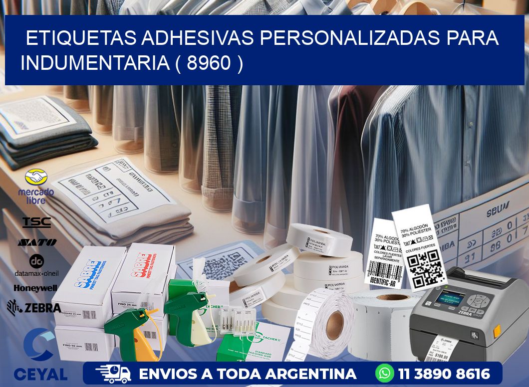 ETIQUETAS ADHESIVAS PERSONALIZADAS PARA INDUMENTARIA ( 8960 )