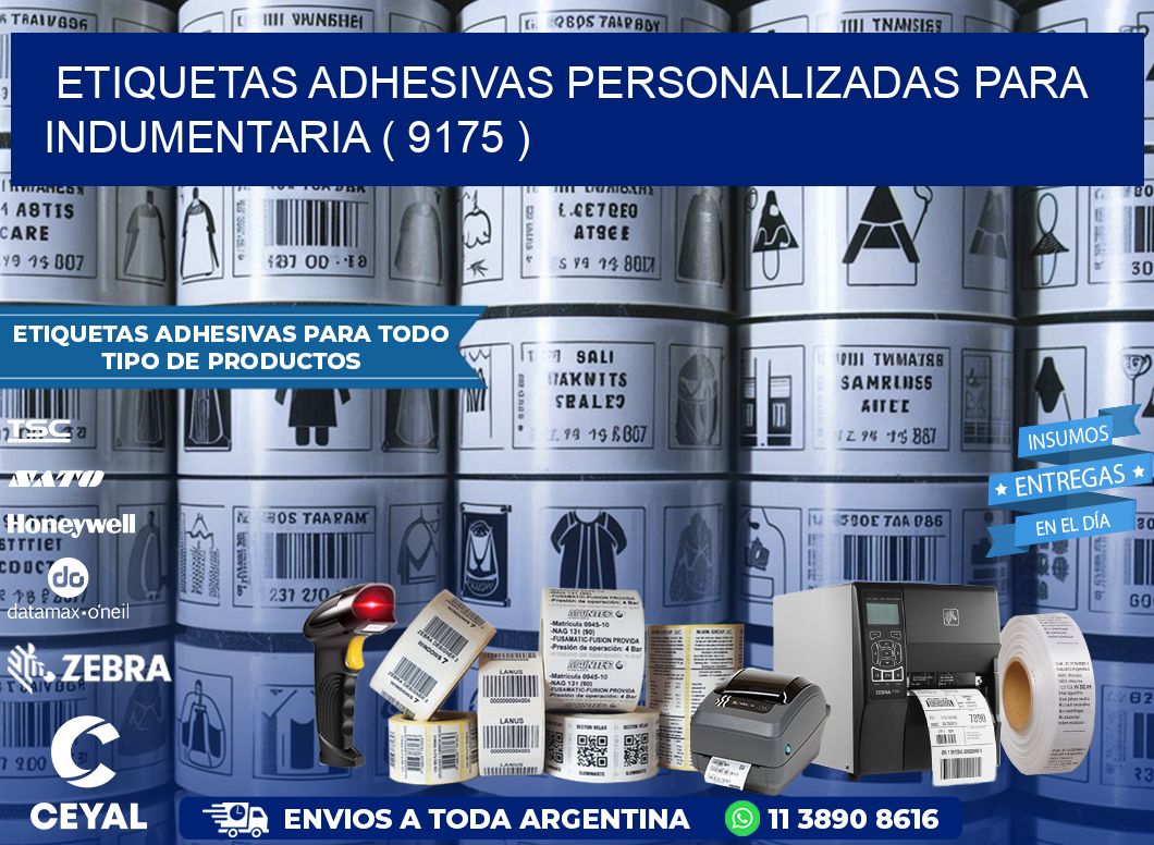 ETIQUETAS ADHESIVAS PERSONALIZADAS PARA INDUMENTARIA ( 9175 )