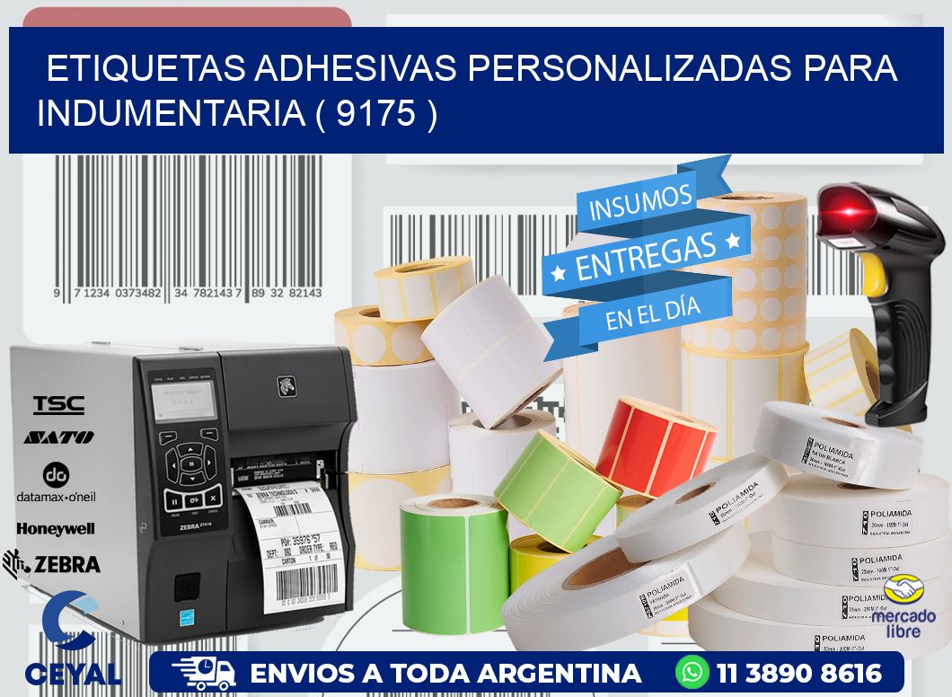 ETIQUETAS ADHESIVAS PERSONALIZADAS PARA INDUMENTARIA ( 9175 )