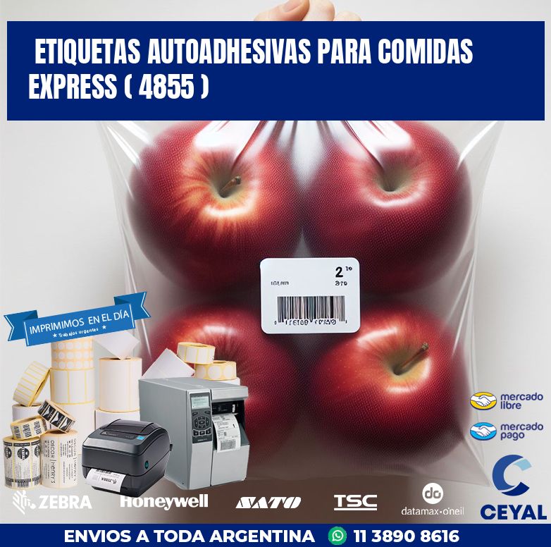 ETIQUETAS AUTOADHESIVAS PARA COMIDAS EXPRESS ( 4855 )
