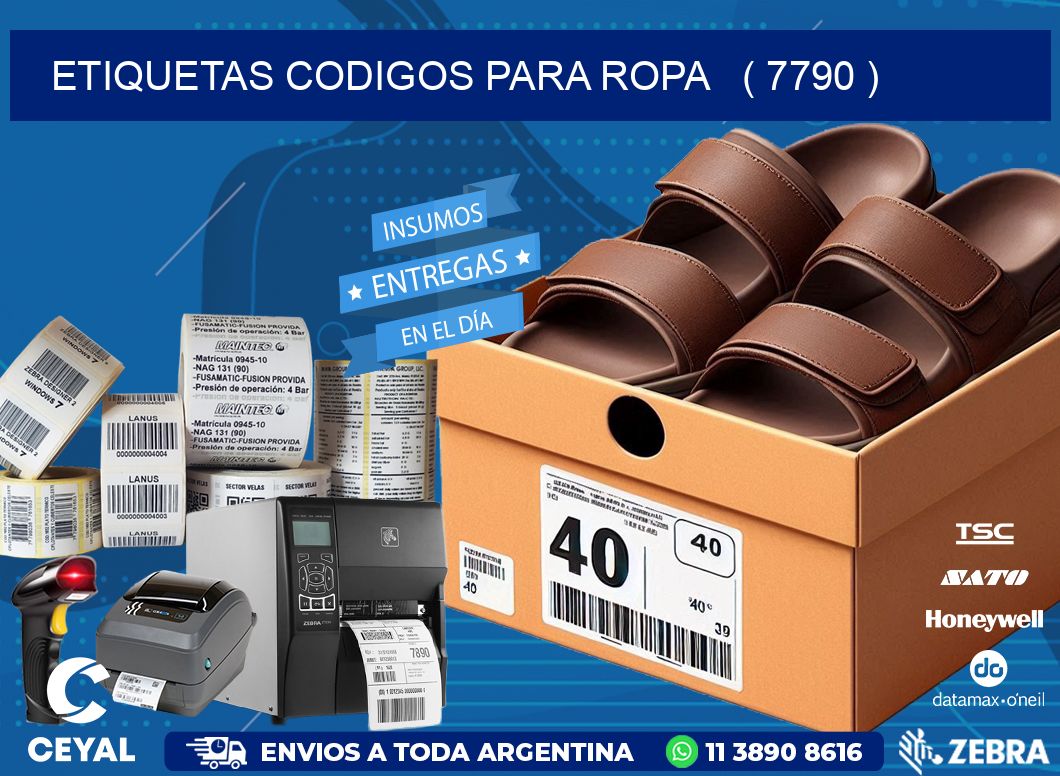 ETIQUETAS CODIGOS PARA ROPA   ( 7790 )