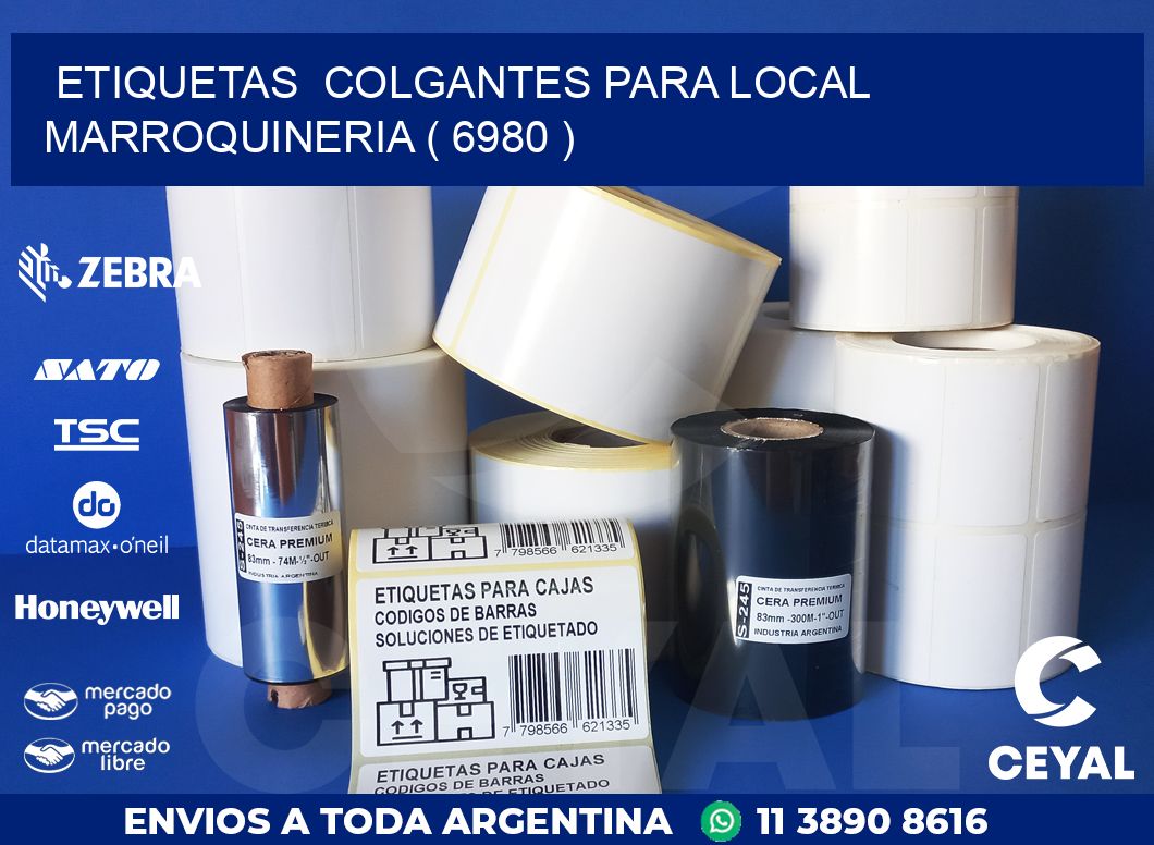 ETIQUETAS  COLGANTES PARA LOCAL MARROQUINERIA ( 6980 )