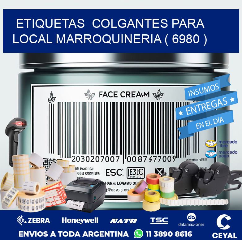 ETIQUETAS  COLGANTES PARA LOCAL MARROQUINERIA ( 6980 )