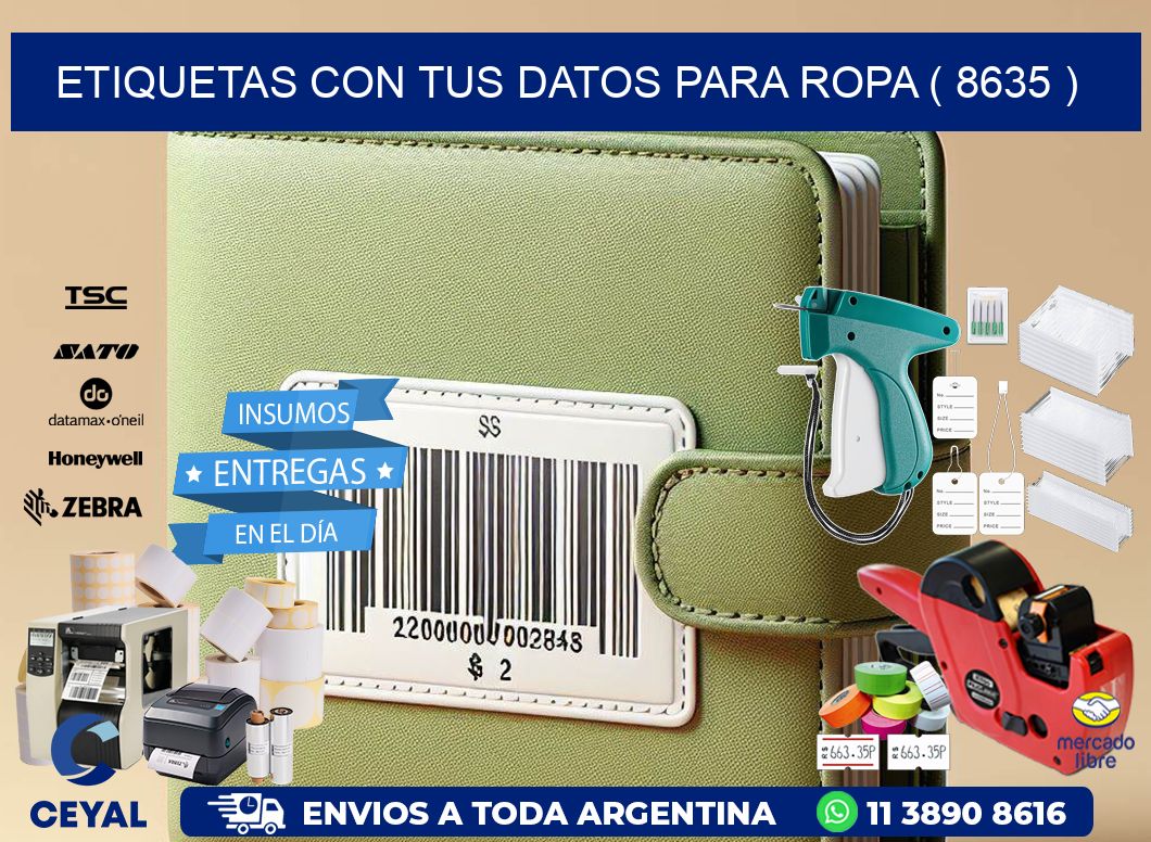 ETIQUETAS CON TUS DATOS PARA ROPA ( 8635 )