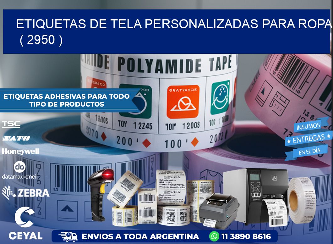 ETIQUETAS DE TELA PERSONALIZADAS PARA ROPA   ( 2950 )