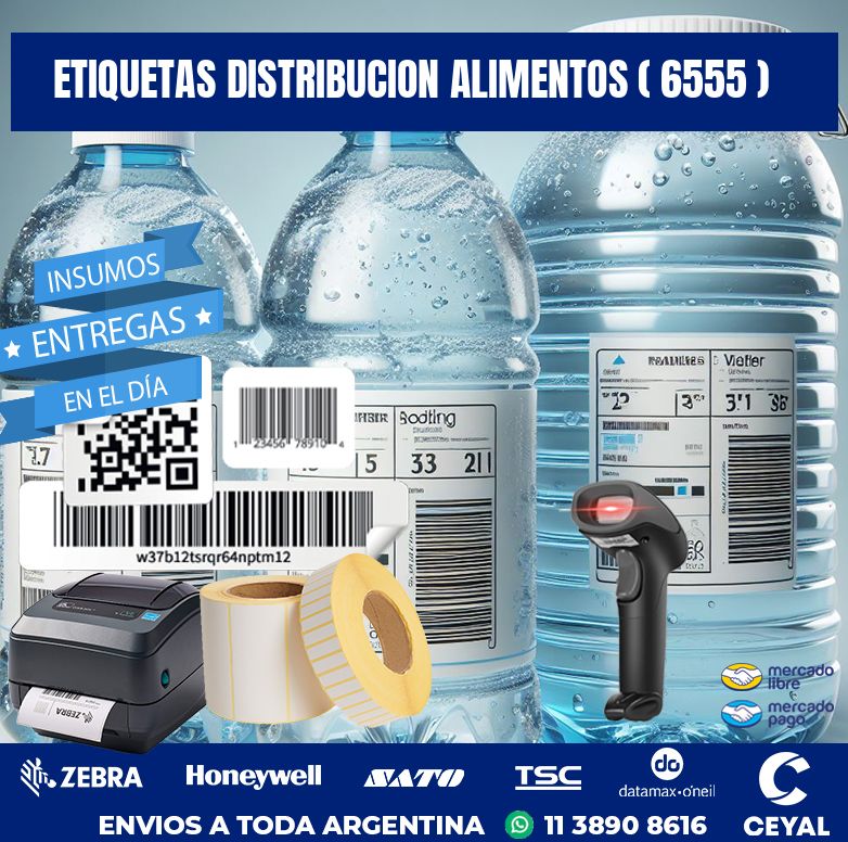 ETIQUETAS DISTRIBUCION ALIMENTOS ( 6555 )