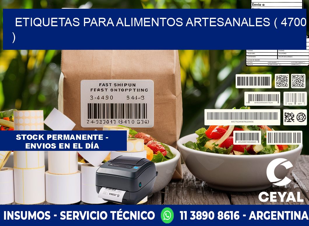 ETIQUETAS PARA ALIMENTOS ARTESANALES ( 4700 )
