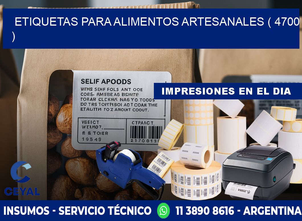 ETIQUETAS PARA ALIMENTOS ARTESANALES ( 4700 )