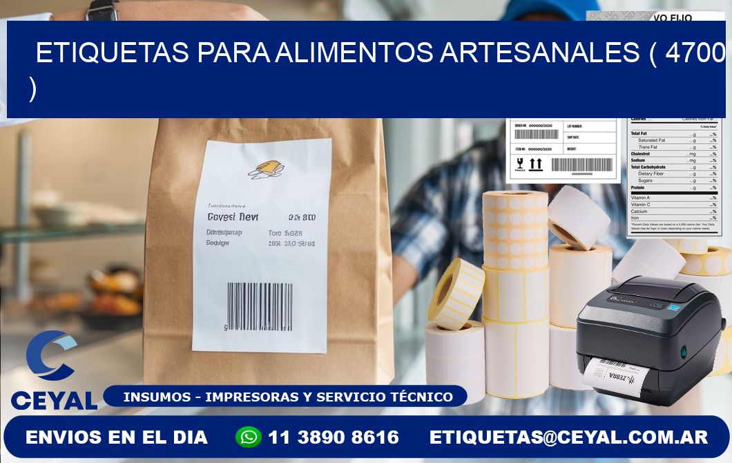 ETIQUETAS PARA ALIMENTOS ARTESANALES ( 4700 )