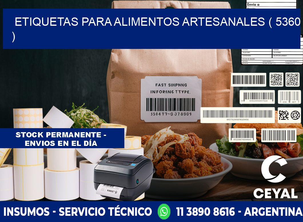 ETIQUETAS PARA ALIMENTOS ARTESANALES ( 5360 )