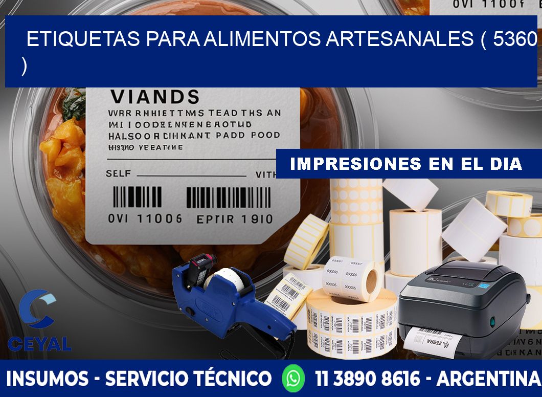 ETIQUETAS PARA ALIMENTOS ARTESANALES ( 5360 )