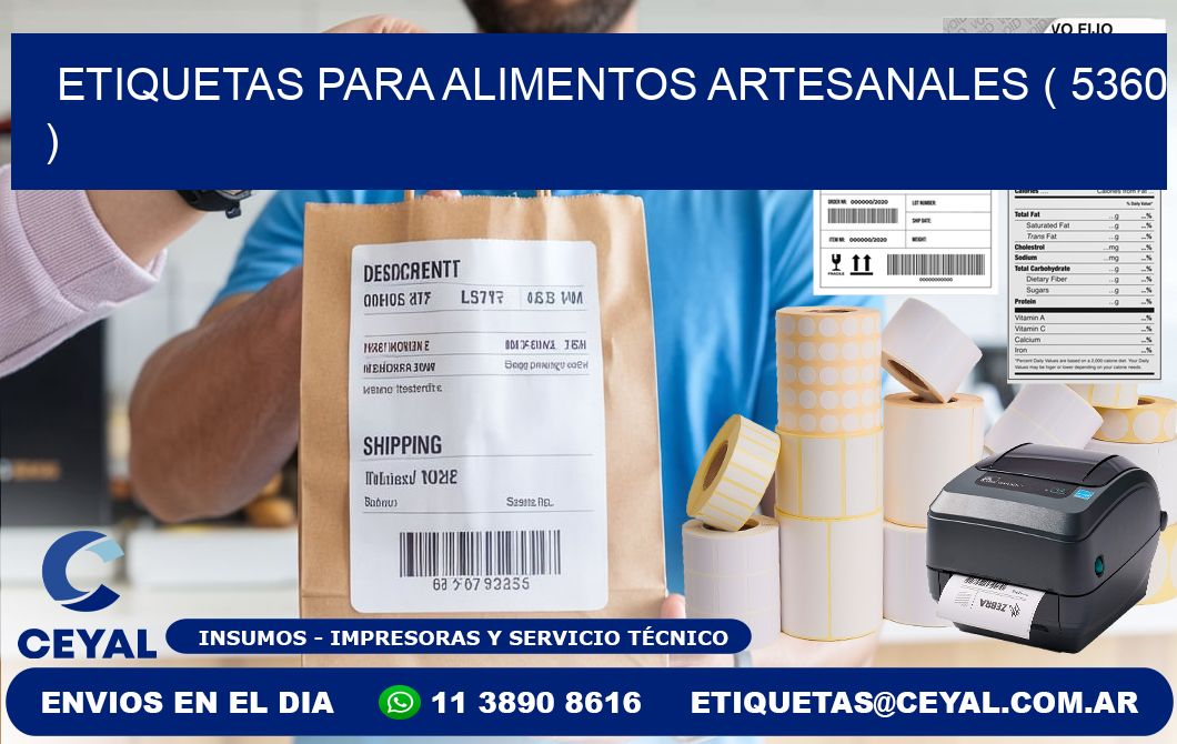 ETIQUETAS PARA ALIMENTOS ARTESANALES ( 5360 )
