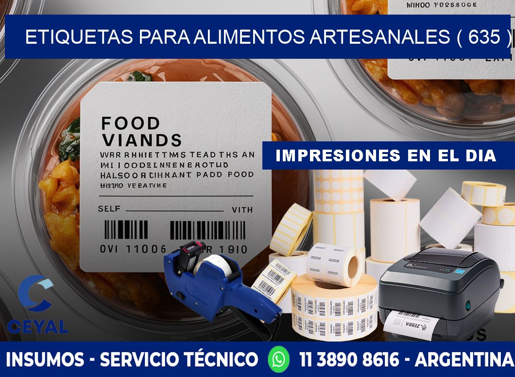 ETIQUETAS PARA ALIMENTOS ARTESANALES ( 635 )