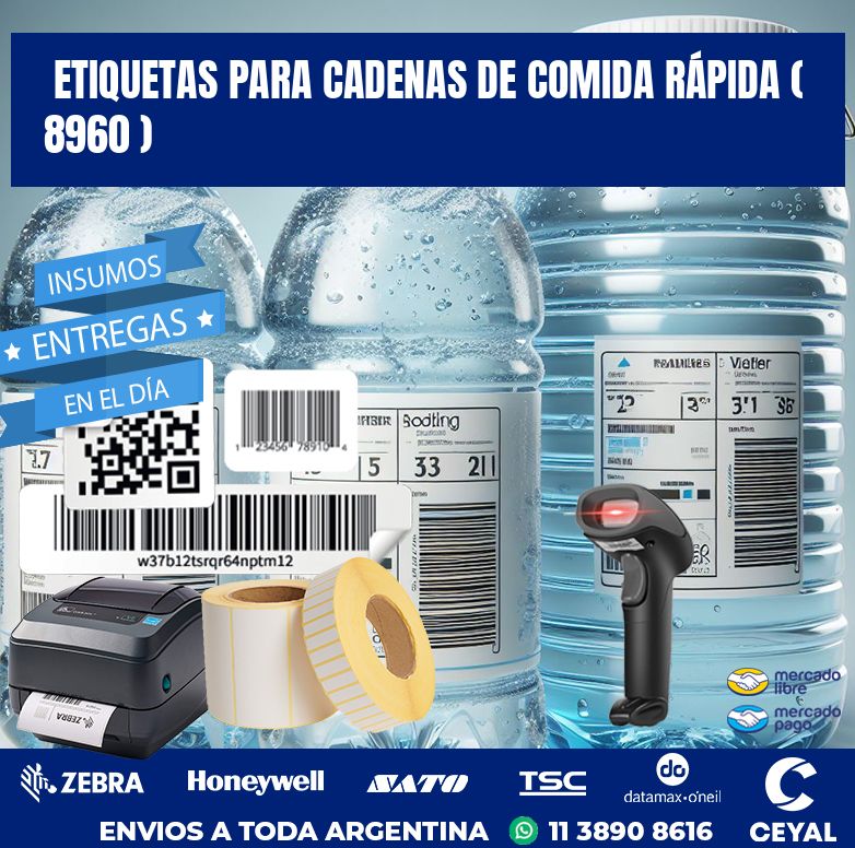 ETIQUETAS PARA CADENAS DE COMIDA RÁPIDA ( 8960 )