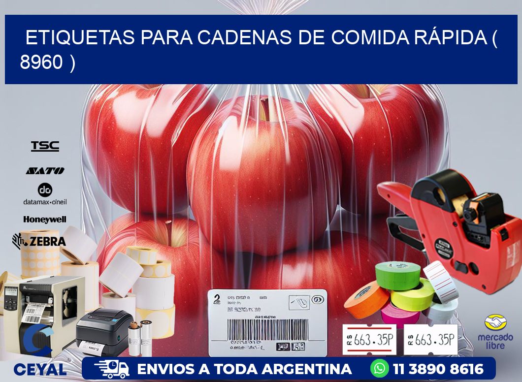ETIQUETAS PARA CADENAS DE COMIDA RÁPIDA ( 8960 )