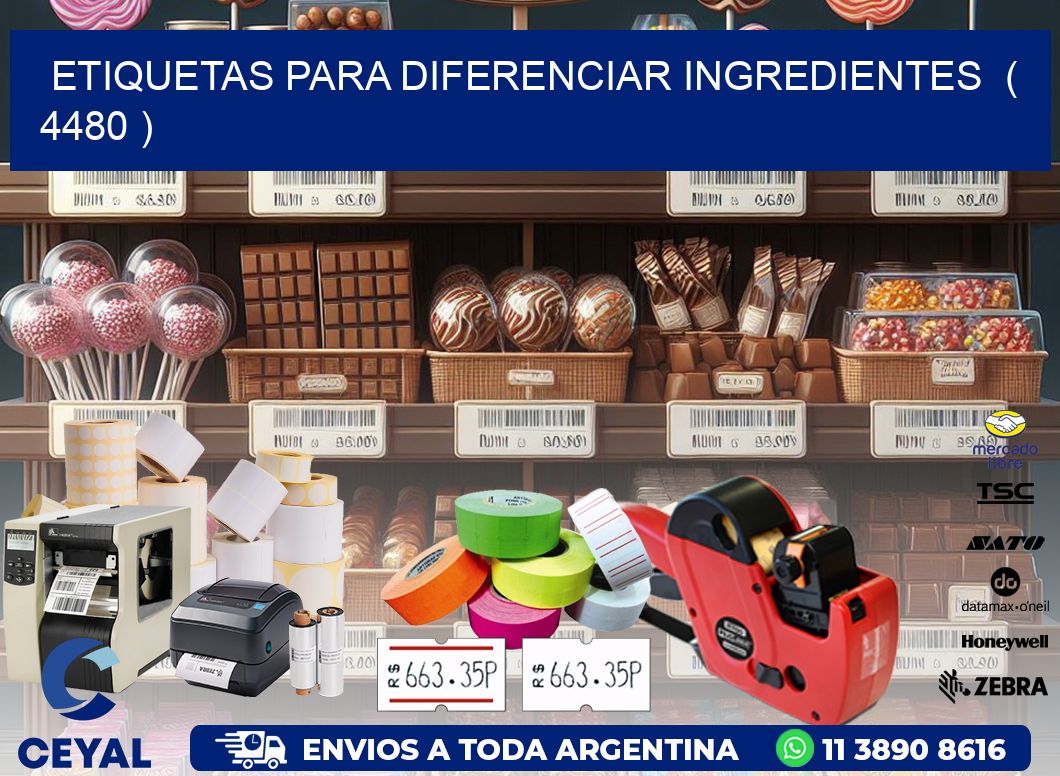 ETIQUETAS PARA DIFERENCIAR INGREDIENTES  ( 4480 )