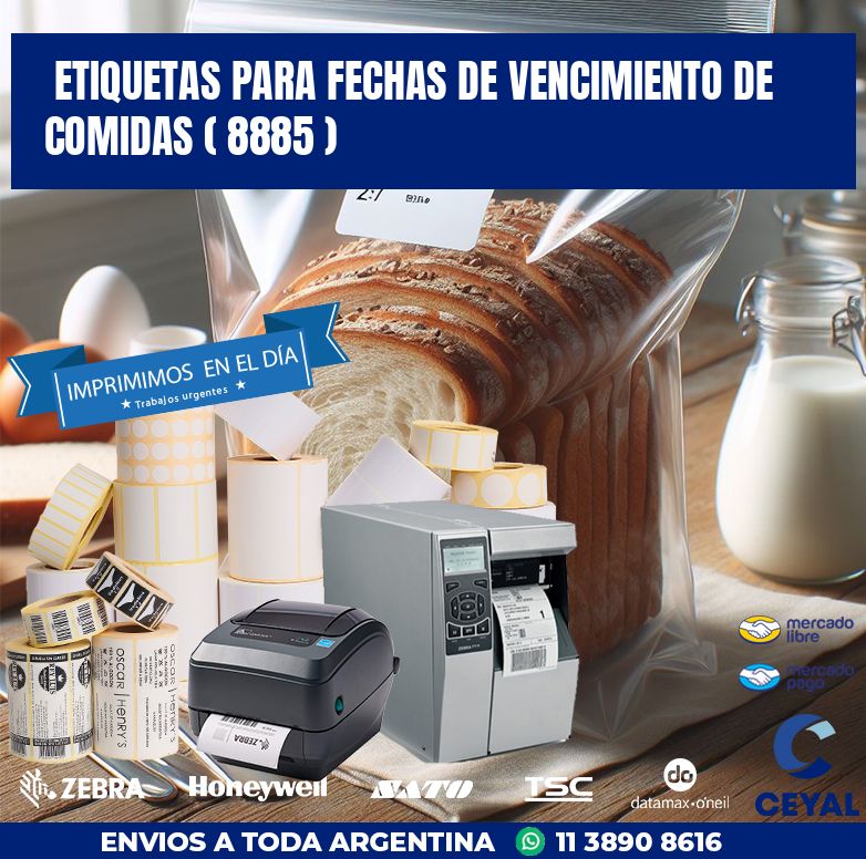 ETIQUETAS PARA FECHAS DE VENCIMIENTO DE COMIDAS ( 8885 )