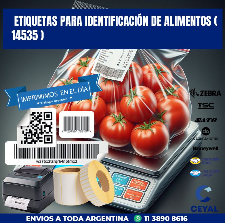 ETIQUETAS PARA IDENTIFICACIÓN DE ALIMENTOS ( 14535 )