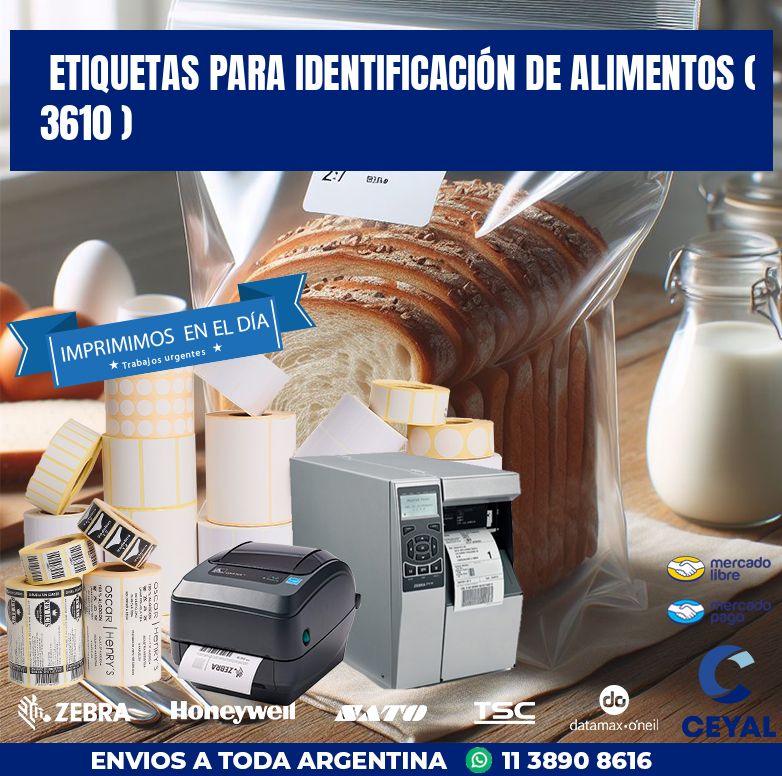 ETIQUETAS PARA IDENTIFICACIÓN DE ALIMENTOS ( 3610 )