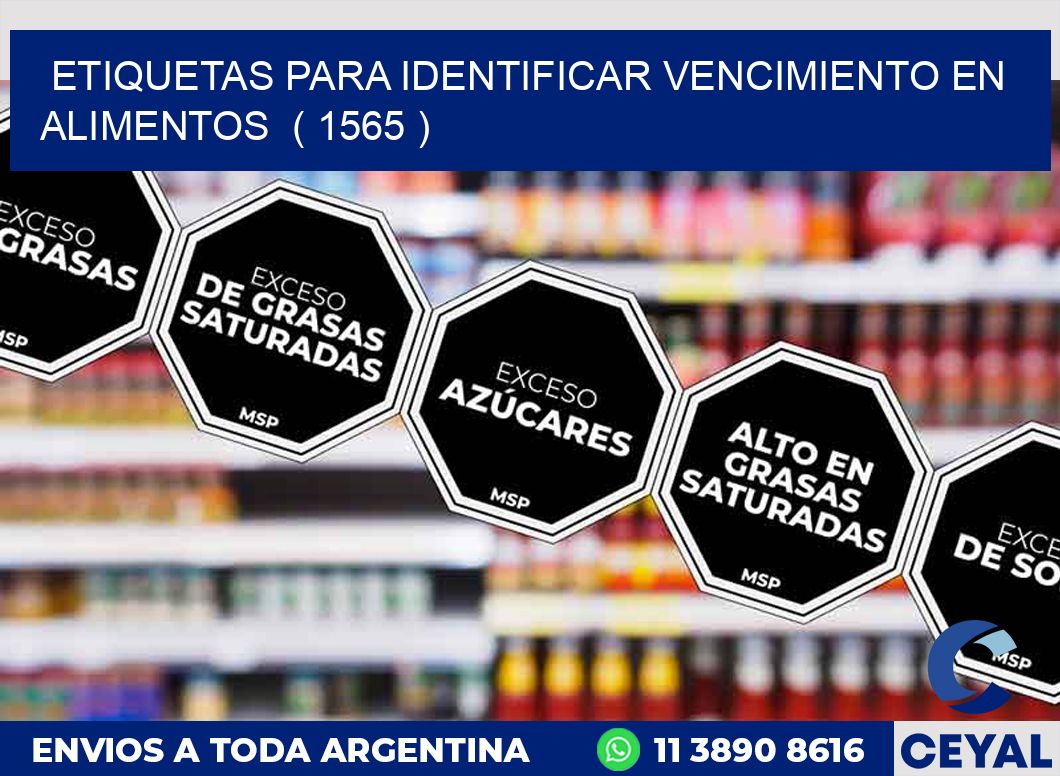 ETIQUETAS PARA IDENTIFICAR VENCIMIENTO EN ALIMENTOS  ( 1565 )