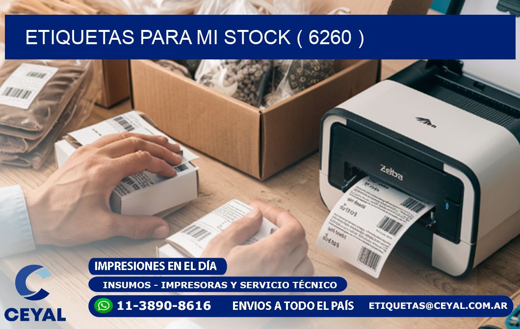 ETIQUETAS PARA MI STOCK ( 6260 )