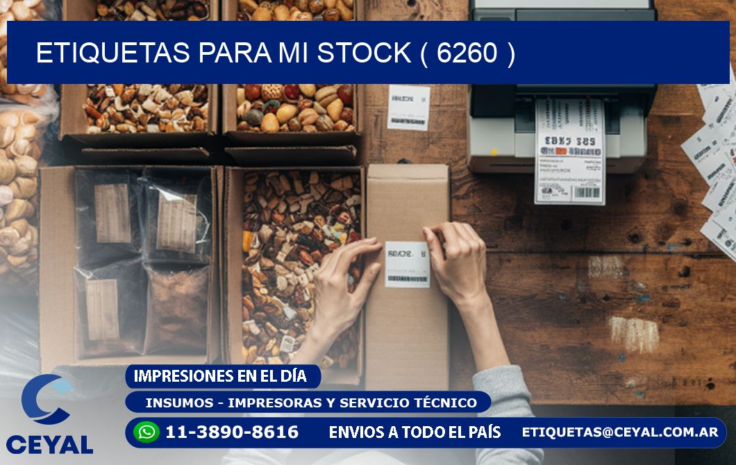 ETIQUETAS PARA MI STOCK ( 6260 )
