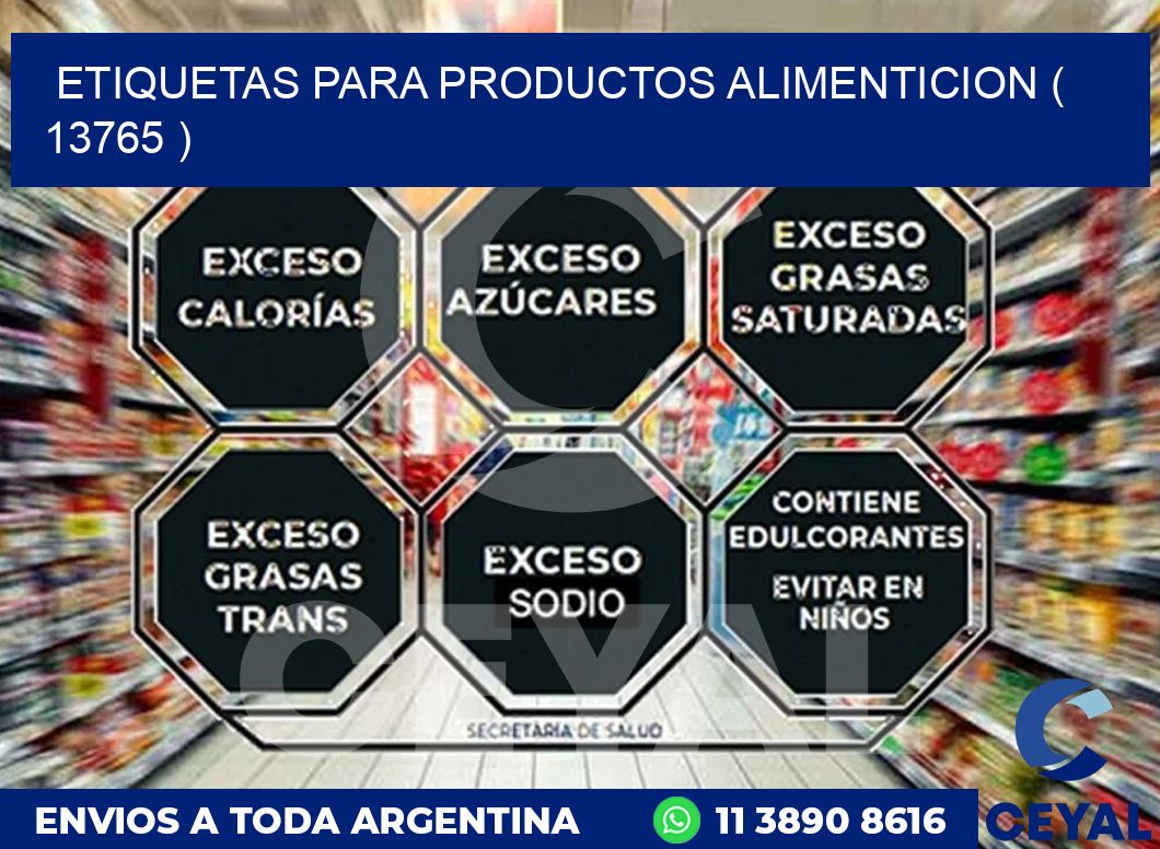 ETIQUETAS PARA PRODUCTOS ALIMENTICION ( 13765 )