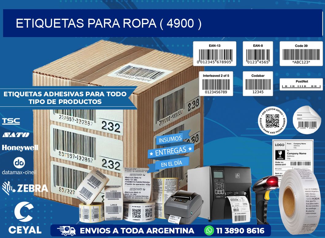 ETIQUETAS PARA ROPA ( 4900 )