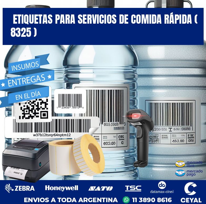 ETIQUETAS PARA SERVICIOS DE COMIDA RÁPIDA ( 8325 )