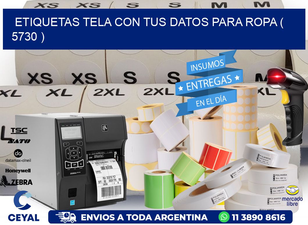 ETIQUETAS TELA CON TUS DATOS PARA ROPA ( 5730 )