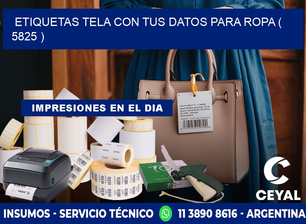ETIQUETAS TELA CON TUS DATOS PARA ROPA ( 5825 )