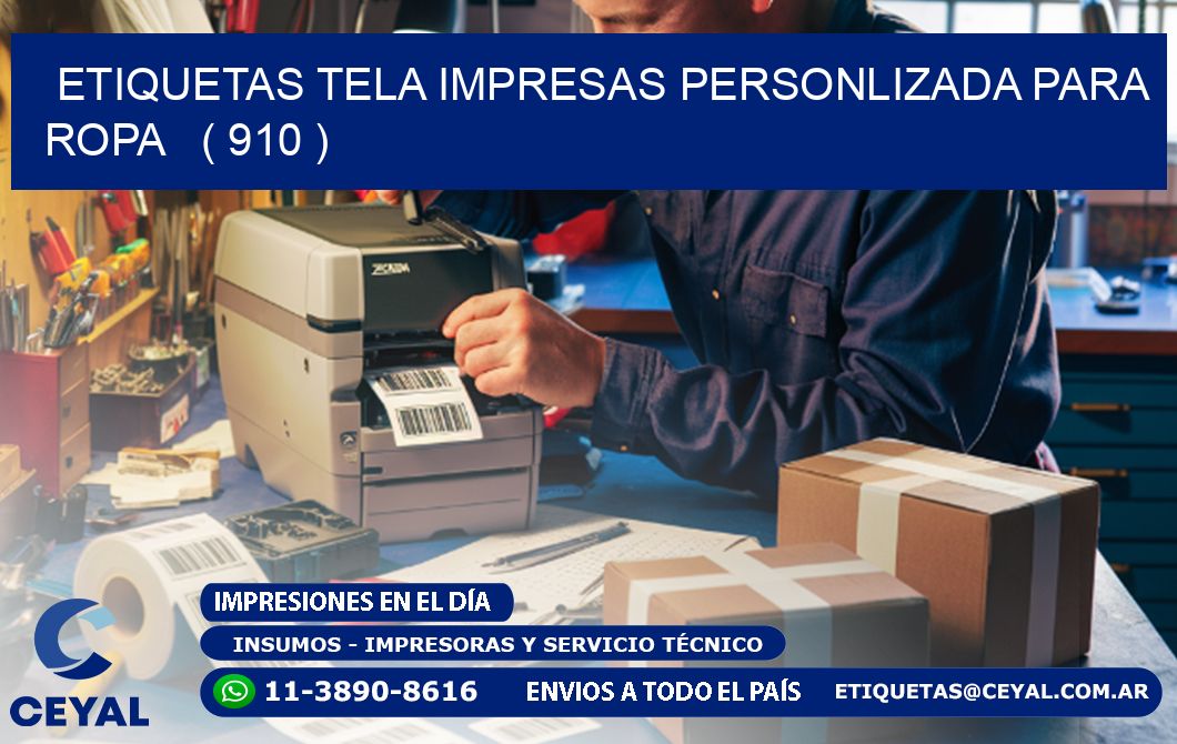 ETIQUETAS TELA IMPRESAS PERSONLIZADA PARA ROPA   ( 910 )
