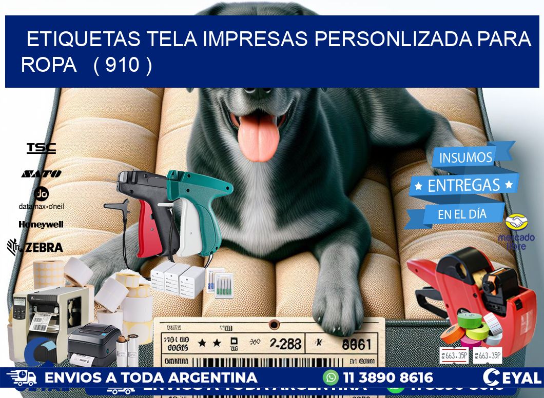 ETIQUETAS TELA IMPRESAS PERSONLIZADA PARA ROPA   ( 910 )