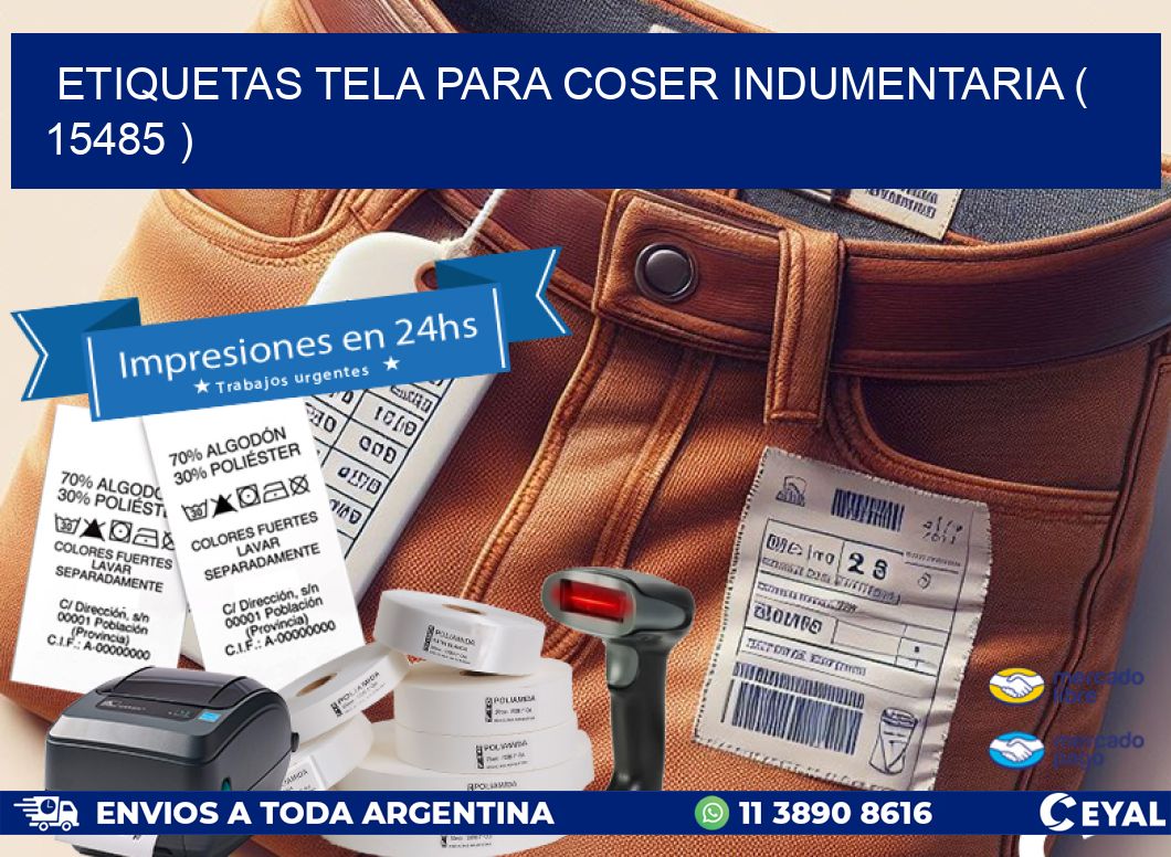 ETIQUETAS TELA PARA COSER INDUMENTARIA ( 15485 )