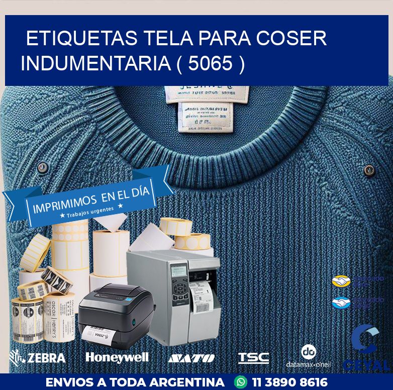 ETIQUETAS TELA PARA COSER INDUMENTARIA ( 5065 )