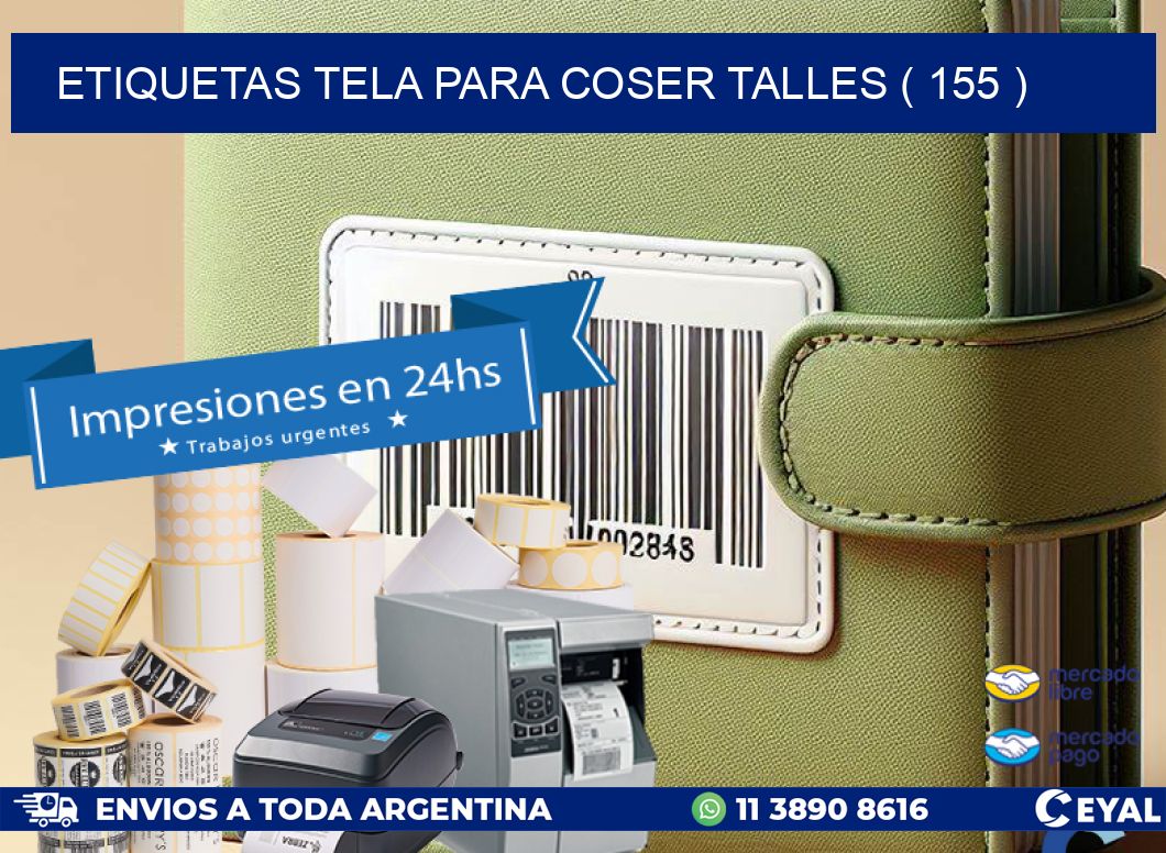 ETIQUETAS TELA PARA COSER TALLES ( 155 )