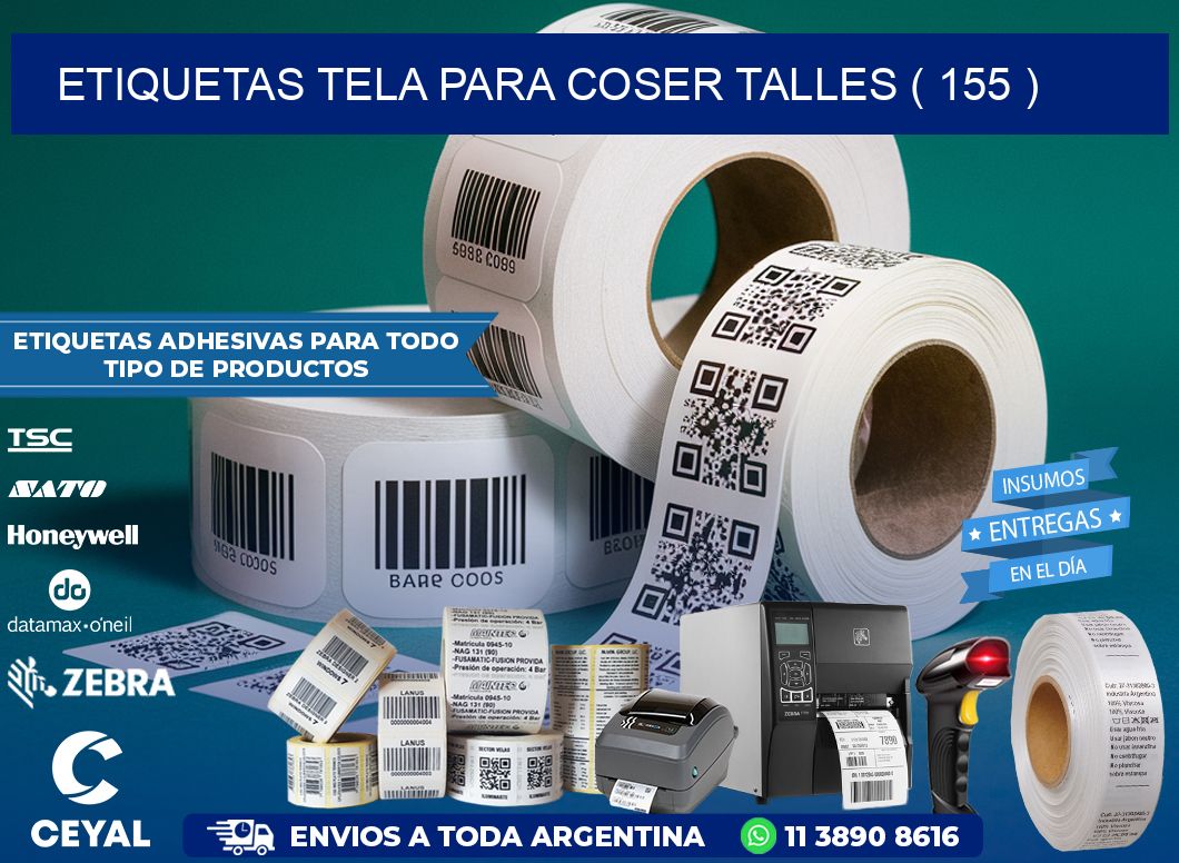 ETIQUETAS TELA PARA COSER TALLES ( 155 )