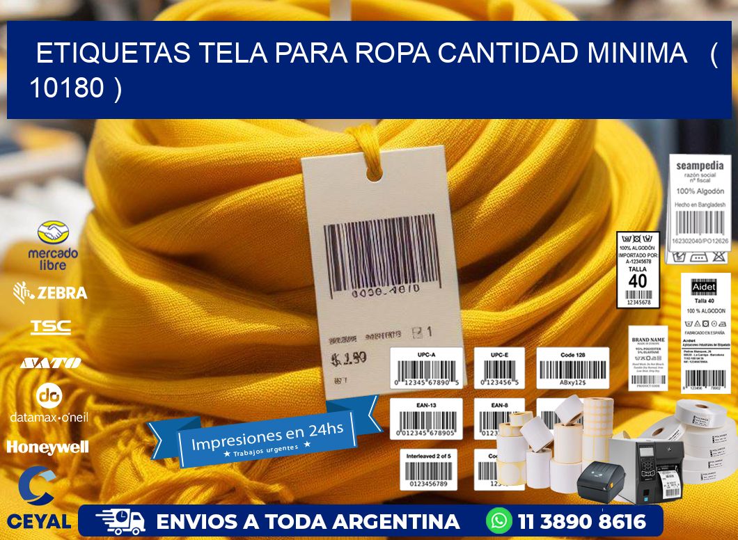 ETIQUETAS TELA PARA ROPA CANTIDAD MINIMA   ( 10180 )