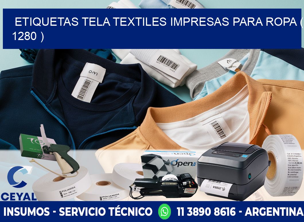ETIQUETAS TELA TEXTILES IMPRESAS PARA ROPA ( 1280 )