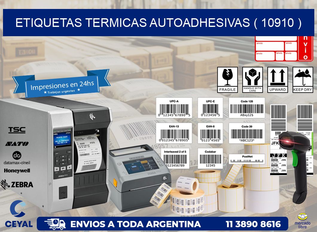 ETIQUETAS TERMICAS AUTOADHESIVAS ( 10910 )