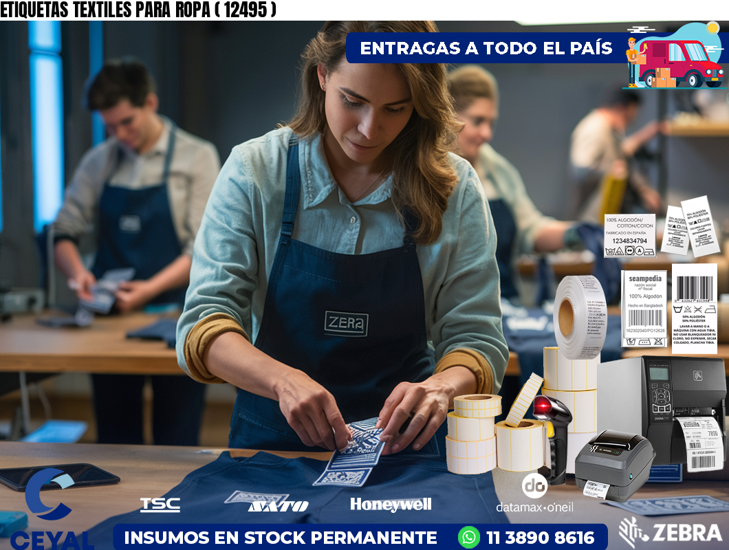ETIQUETAS TEXTILES PARA ROPA ( 12495 )