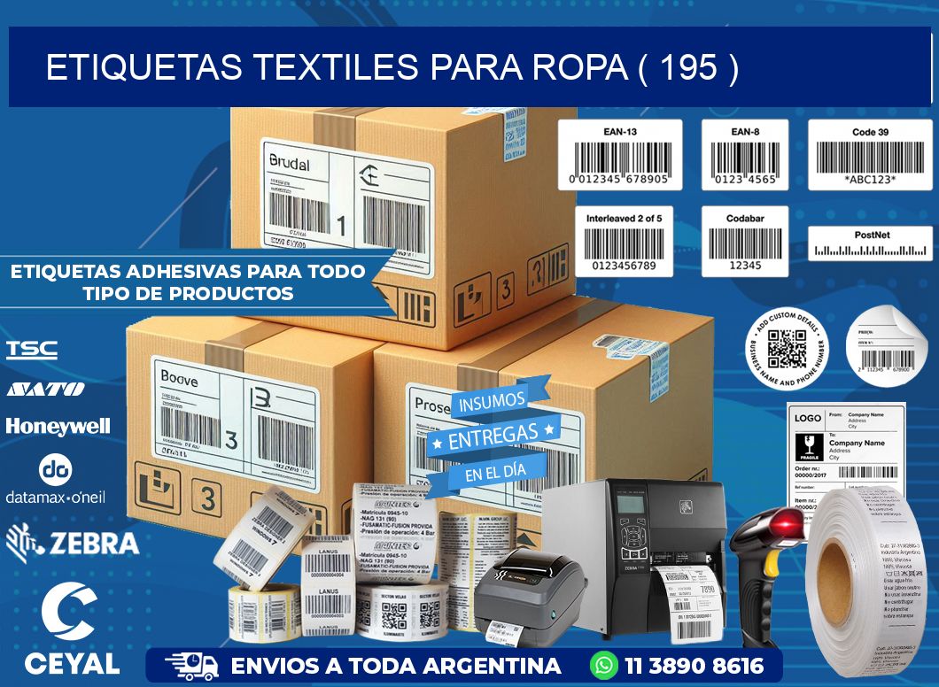 ETIQUETAS TEXTILES PARA ROPA ( 195 )