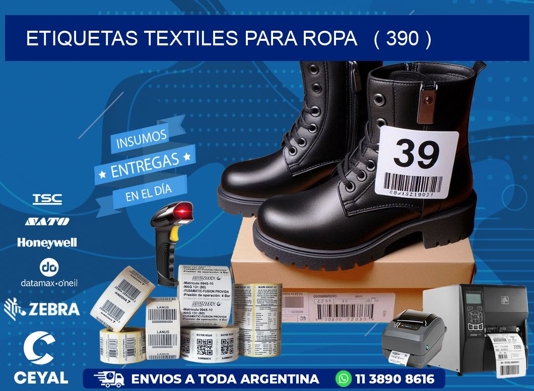 ETIQUETAS TEXTILES PARA ROPA   ( 390 )